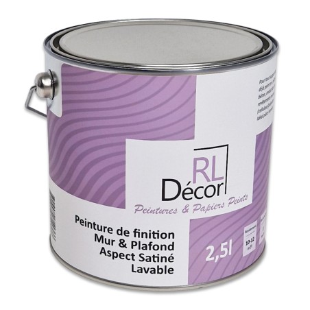 Peinture haut de gamme de finition Blanche aspect satiné – Lavable