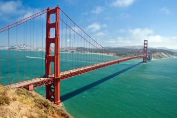 Le pont d'or à San Francisco